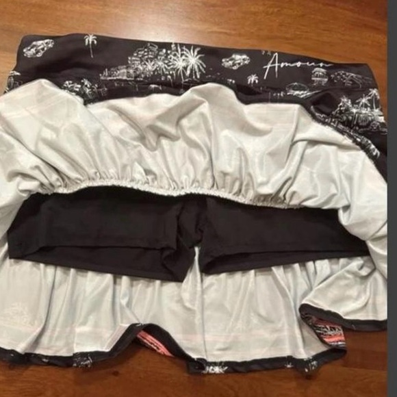 Lucky in Love Black and Pink Mini Skirt - Picture 4 of 7